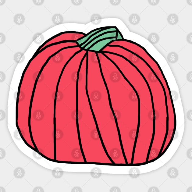 Big Red Pumpkin Sticker by ellenhenryart